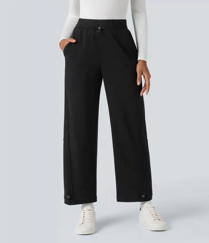High Waisted Casual Pants with Pockets