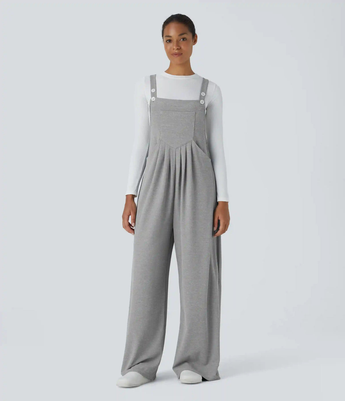 Pockets Waffle Casual Overalls