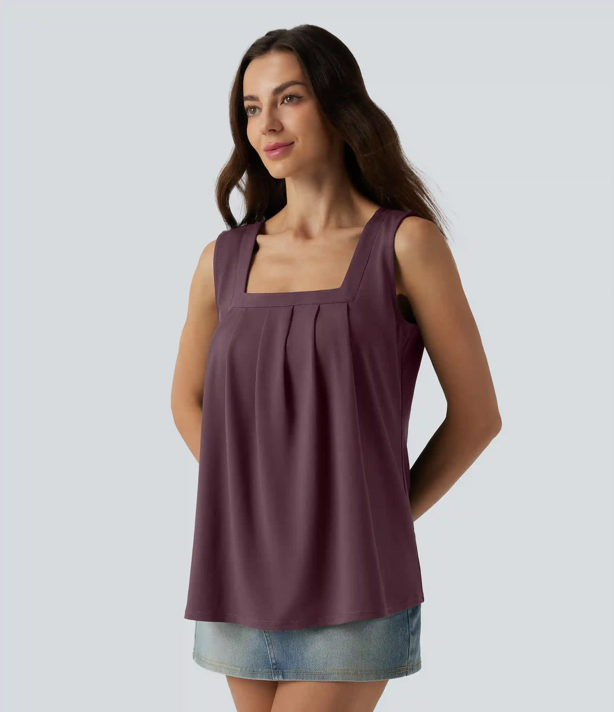 Square Neck Casual Tank Top