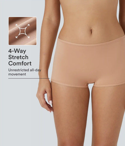 High Stretch Low Rise Solid Lounge Boy Shorts