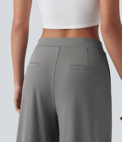 Halara Flex™ DayStretch Asymmetric Mid Rise Work Baggy Pants with Pockets