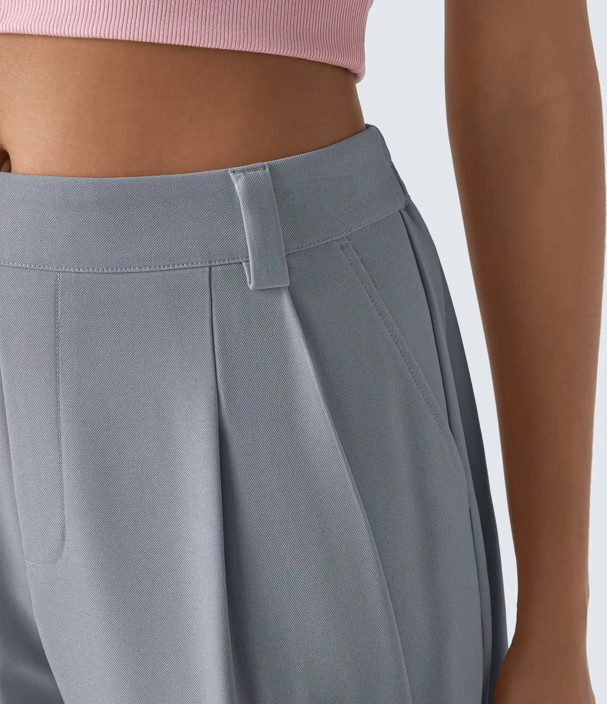 Mid Rise Pocket Barrel Leg Baggy Work Pants
