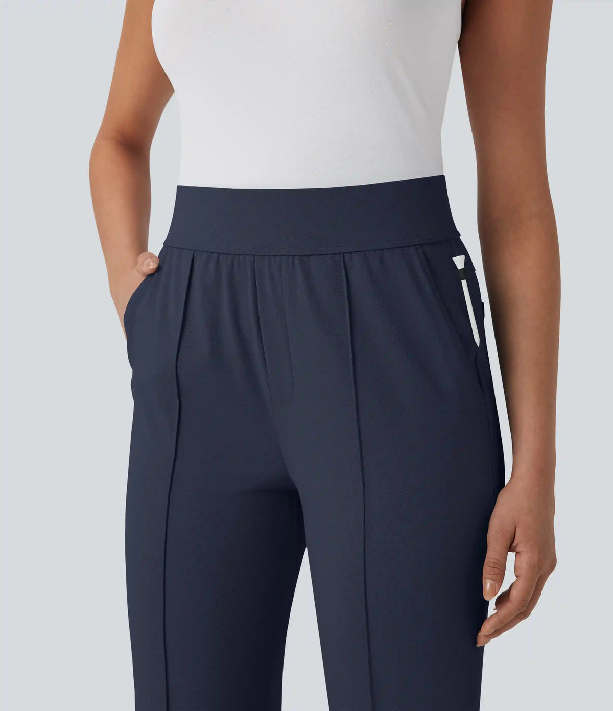 Mid High Waisted Pockets Quick Dry Golf Pants-Golf Tee-UPF40+