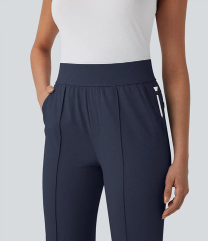 Mid High Waisted Pockets Quick Dry Golf Pants-Golf Tee-UPF40+