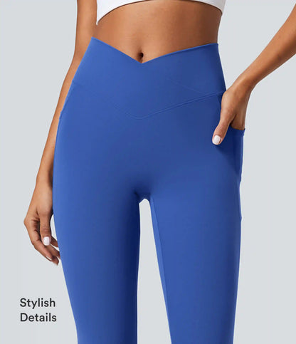 SoftlyZero™ Crossover Pocket Plain Leggings