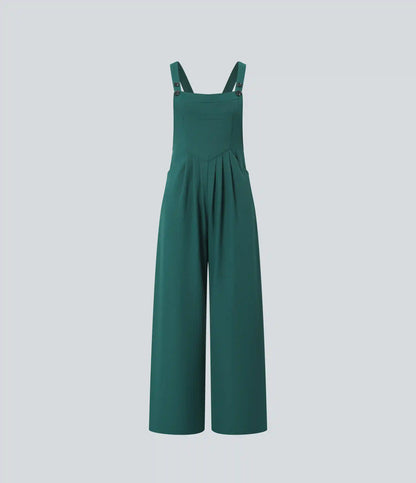 Pockets Waffle Casual Overalls