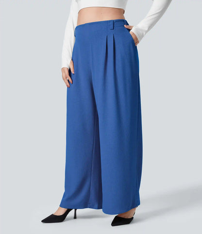 Halara Flex™ High Waisted Pocket Wide Leg Waffle Work Plus Size Pants
