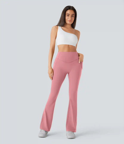 Halara UltraSculpt™ High Waisted Scrunch Butt Lifting Tummy Control Pocket Shaping Yoga Bootcut Leggings