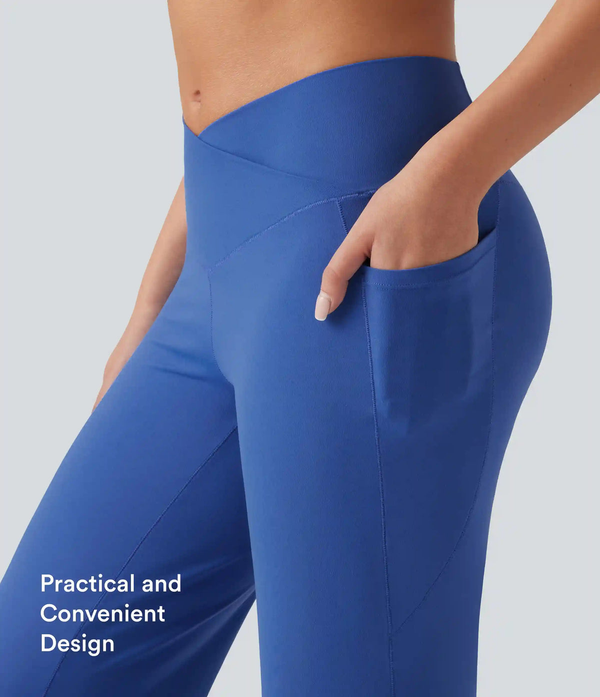 SoftlyZero™ Crossover High Waisted Dance Balloon Joggers with Pockets