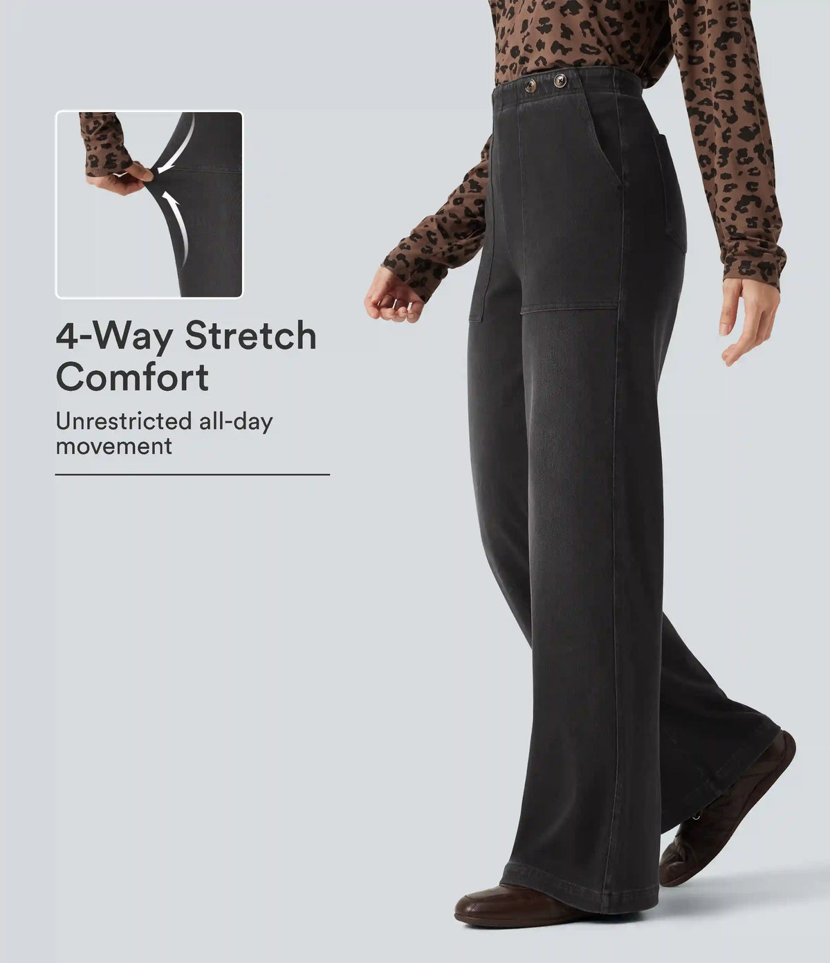 Halara Flex™ High Waisted Wide Leg Jeans with Pockets