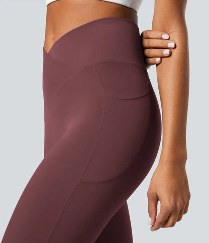 SoftlyZero™ Crossover Pocket Plain Leggings