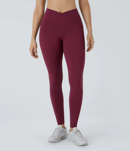 Patitoff™ 2.0 Pet Hair Resistant High Waisted Crossover Side Pocket Yoga Leggings
