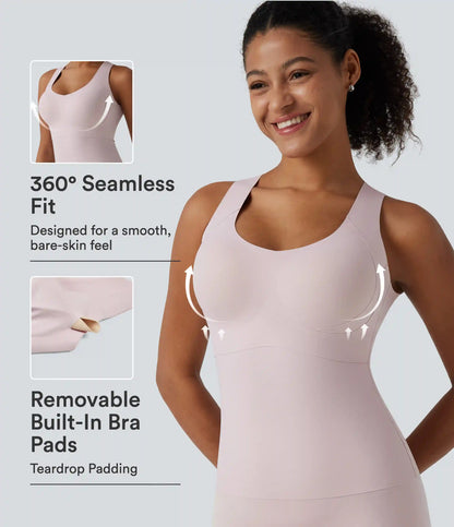 U Neck Push-Up Built-in Bra Casual Underwear