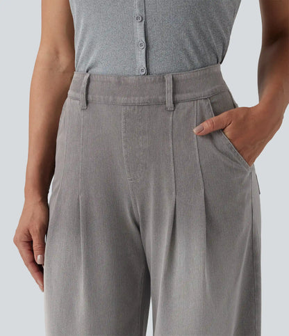 Halara Flex™ Mid Rise Wide Leg Casual Jeans with Pockets
