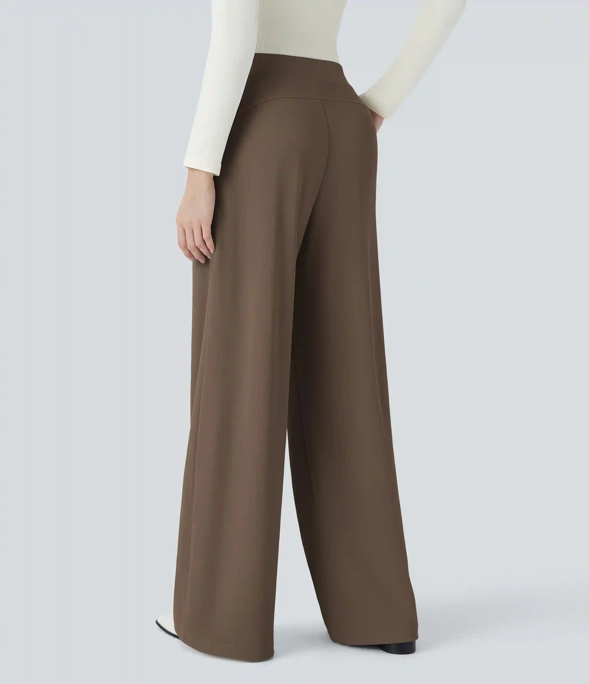 Halara Flex™ High Waisted Body Sculpt Waist-Slimming Pocket Wide Leg Micro Waffle Work Pants