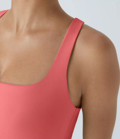 SoftlyZero™ Airy Square Neck Backless Crisscross Cropped InstantCool Yoga Tank Top