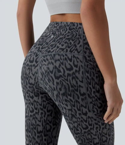 Halara UltraSculpt™ Leopard Print High Waisted Tummy Control Training Capri Leggings with Pockets