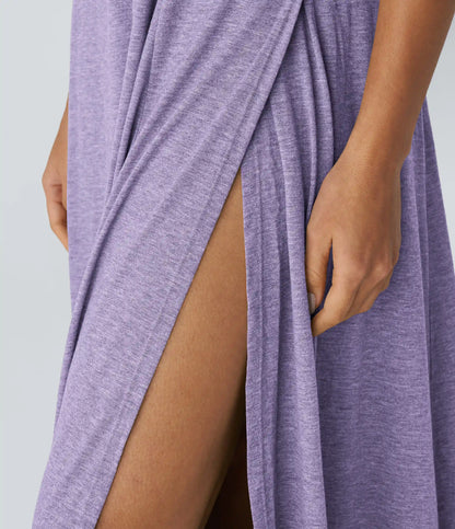 U Neck Flowy Maxi Casual Tank Dress