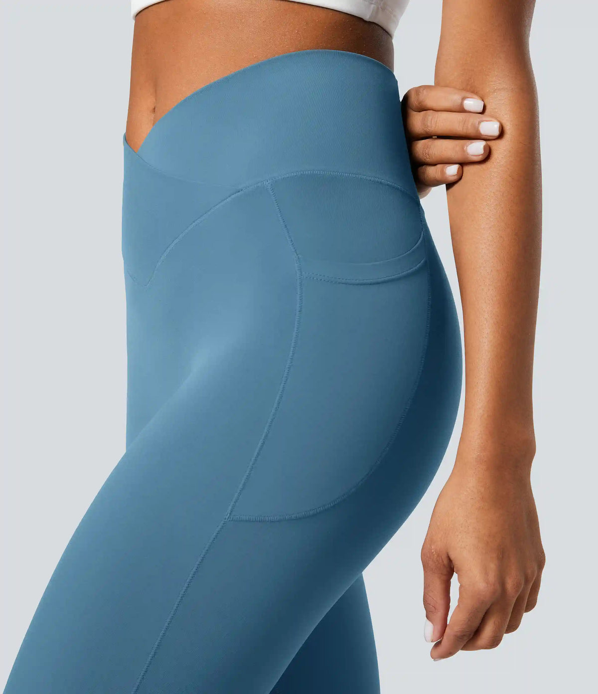 SoftlyZero™ Crossover Pocket Plain Leggings