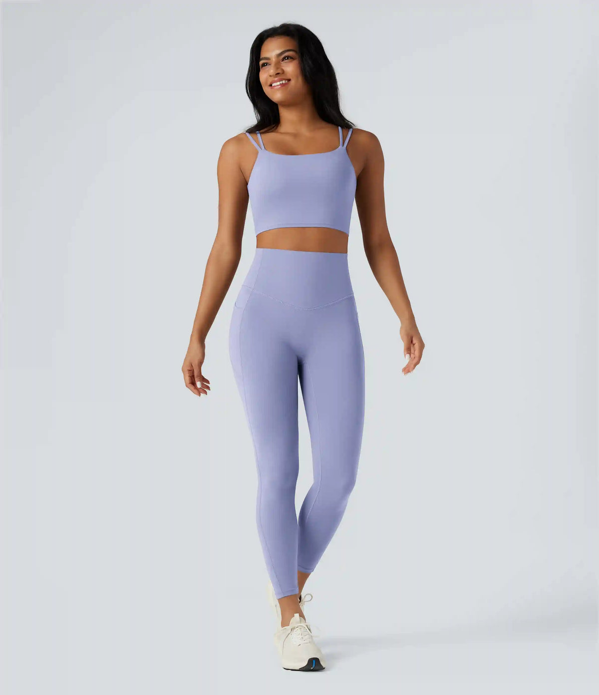 Halara UltraSculpt™ Double Straps Twisted Backless Cropped Yoga Tank Top