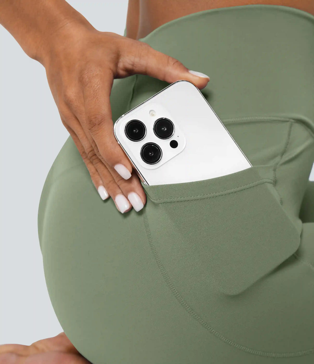 SoftlyZero™ Crossover Pocket Plain Leggings