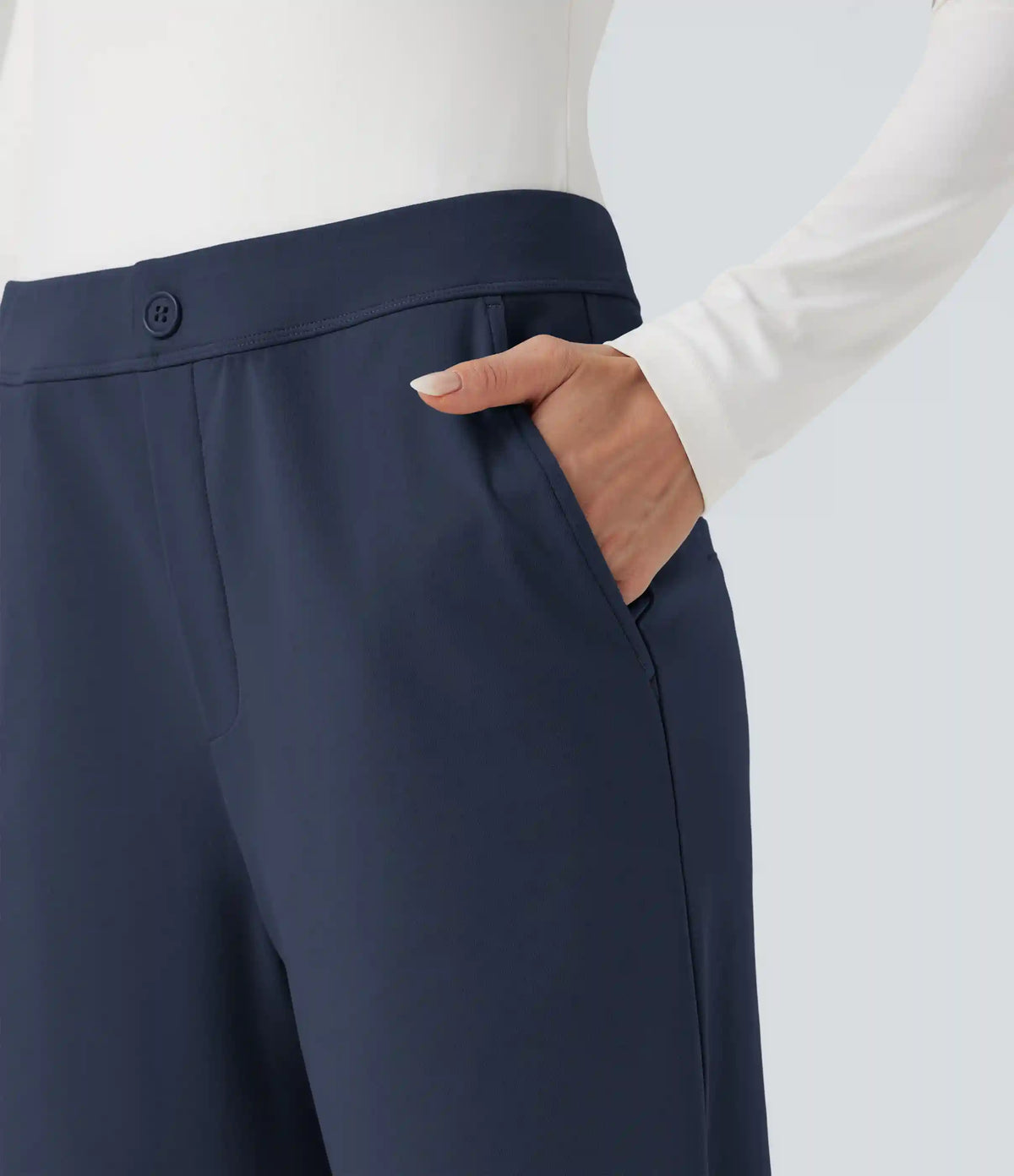 Halara Flex™ DayStretch Mid Rise Adjustable Pant Width Work Tapered Pants with Pockets