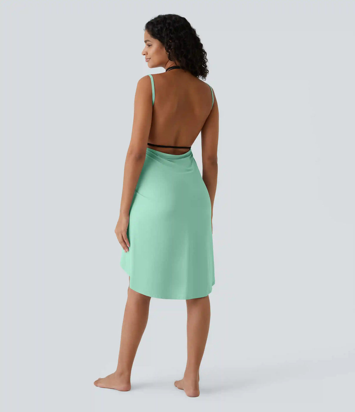 Spaghetti Strap Crossover Cover Up Wrap InstantCool Dress-UPF50+