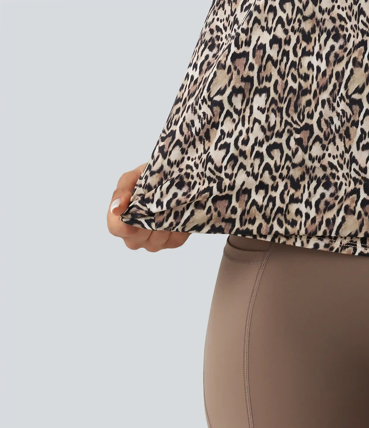 Round Neck Leopard Print Workout Tank Top