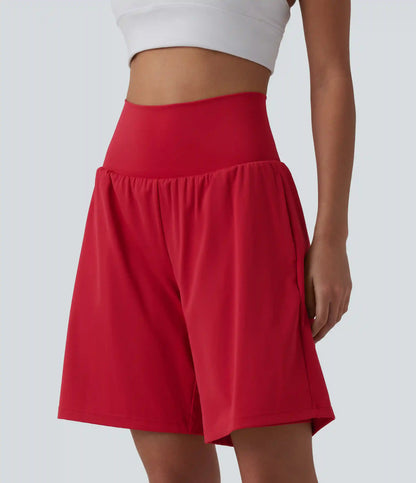 SoftlyZero™ Airy Super High Waisted 2-in-1 InstantCool Yoga Shorts 9" with Pockets