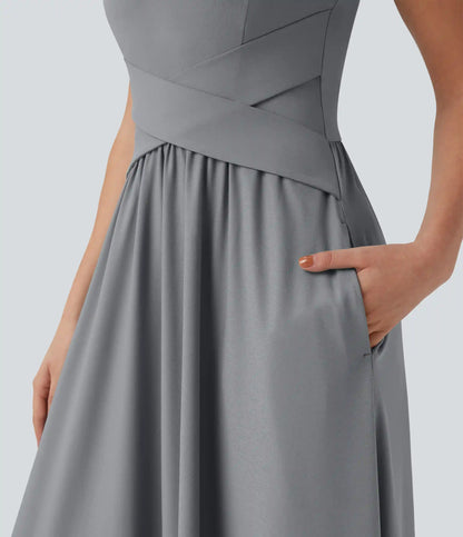 Flowy Maxi Casual Dress with Pockets
