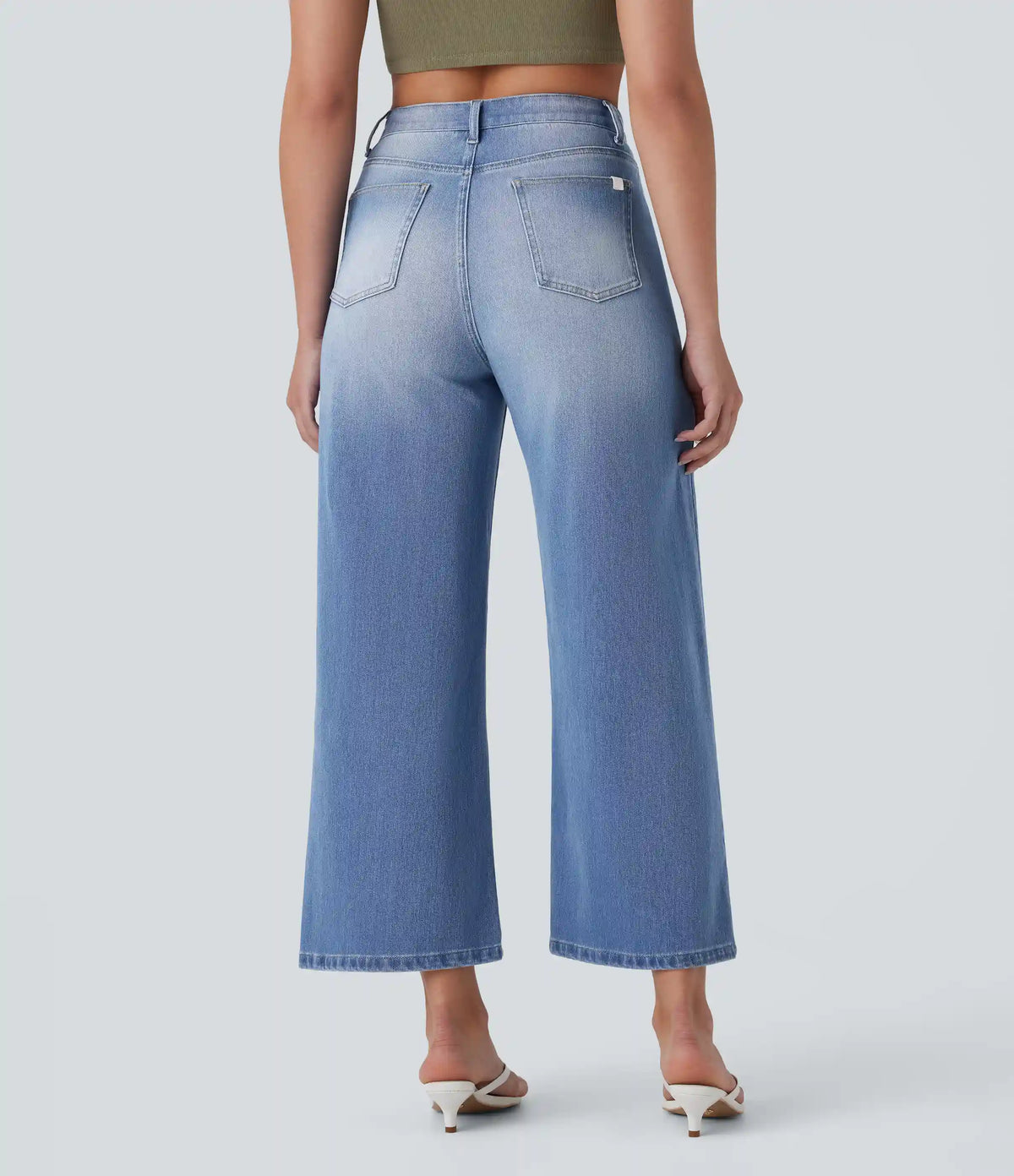 Halara Flex™ High Waisted Pockets Washed Casual Baggy Jeans