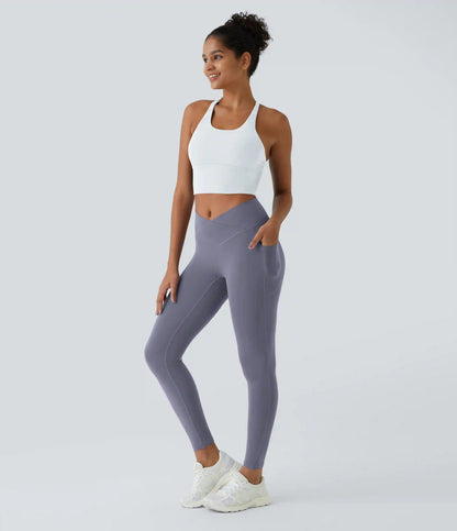 SoftlyZero™ Crossover Pocket Plain Leggings