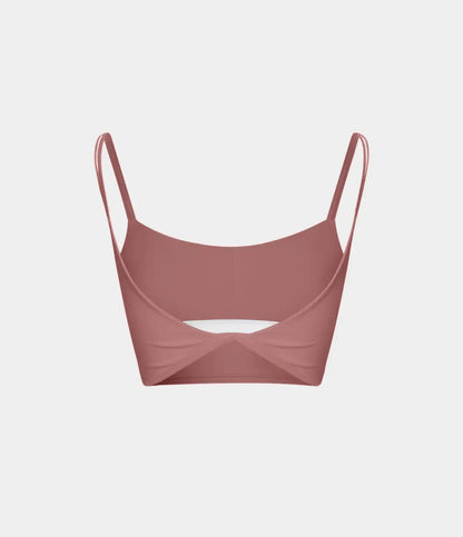 Double Straps Cropped Yoga Tank Top