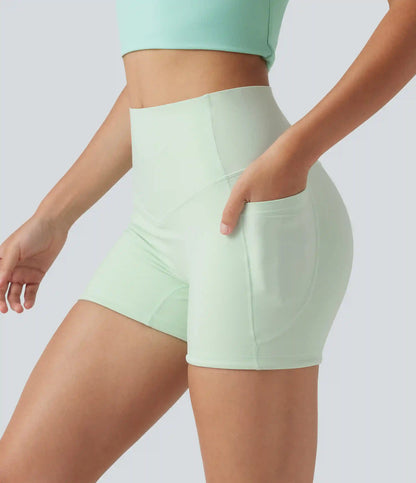 Halara UltraSculpt™ High Waisted Tummy Control Shaping Training Biker Shorts 3'' with Pockets