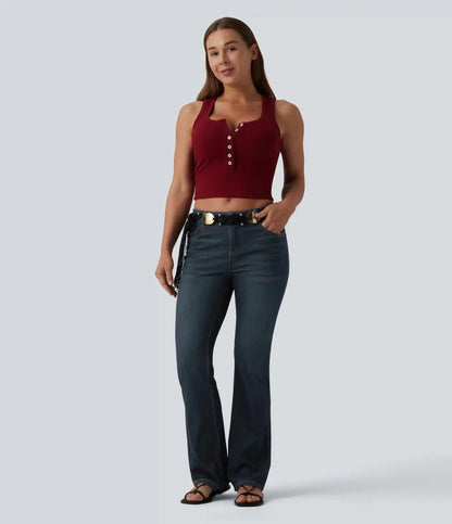 Halara Flex™ Low Rise Bootcut Draped Lyocell Casual Jeans with Pockets