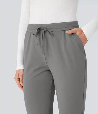 Halara Flex™ DayStretch Foldover High Waisted Drawstring 7/8 Slim Work Pants with Pockets