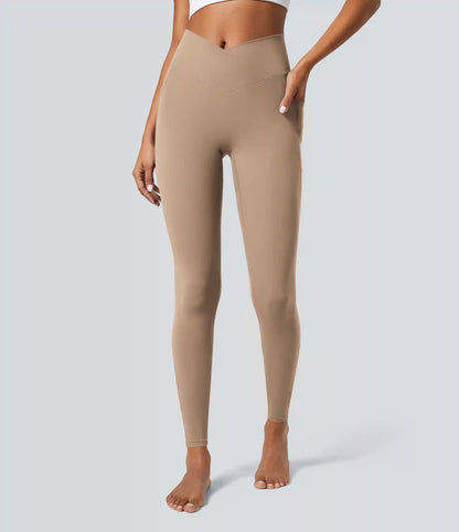 SoftlyZero™ Crossover Pocket Plain Leggings