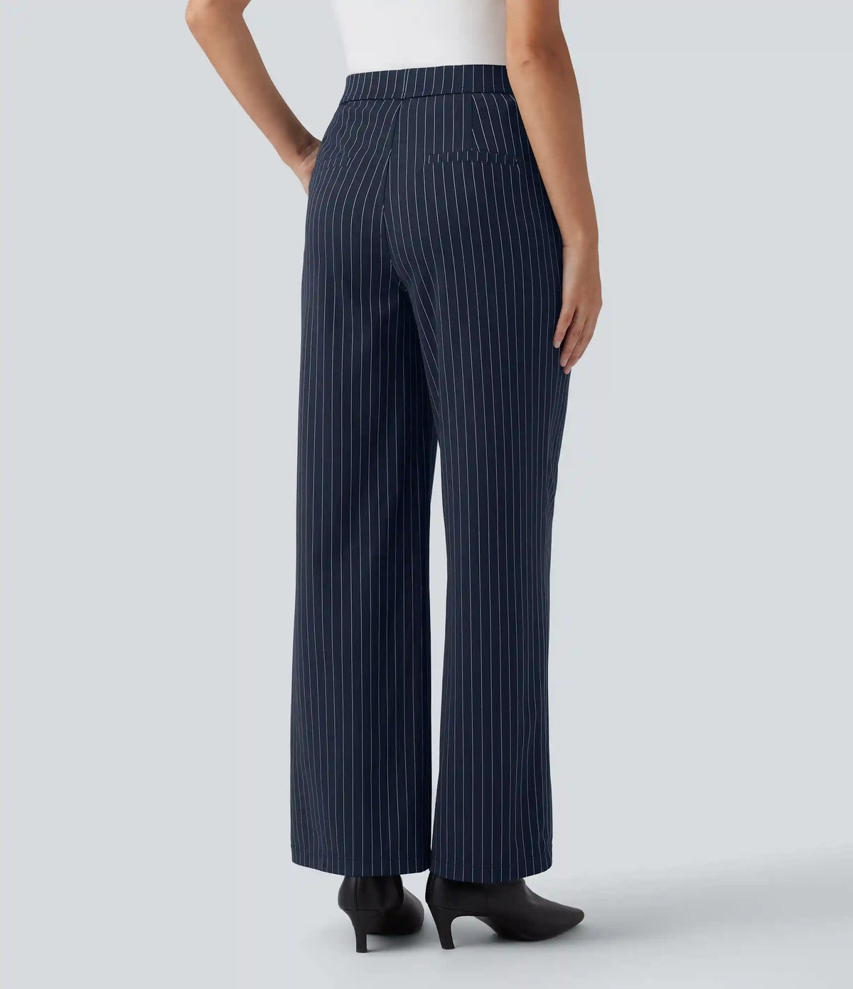 Halara Flex™ High Waisted Straight Leg InstantCool Stripe Work Pants with Pockets