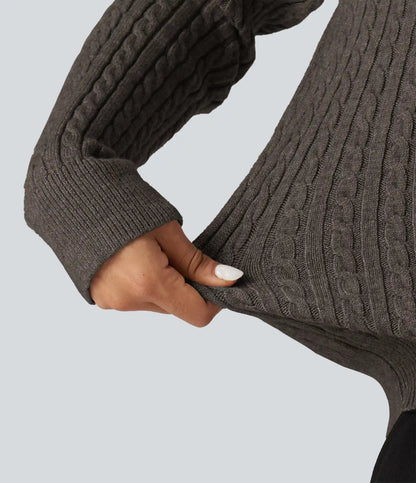 Lapel Long Sleeve Work Sweater