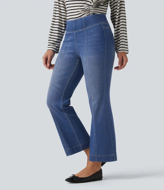 Halara Flex™ Mid Rise Bootcut Casual Cotton Jeans with Pockets