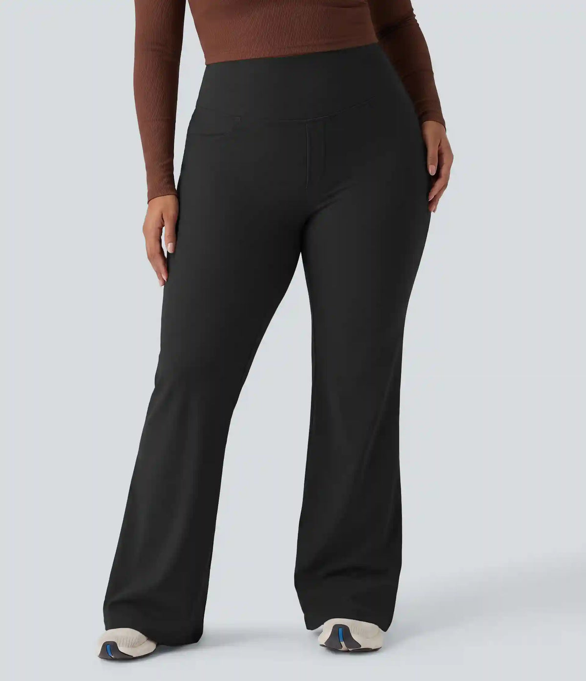 Plus Size DayStretch High Waisted Tummy Control Wide Leg Baggy Yoga Pants with Pockets