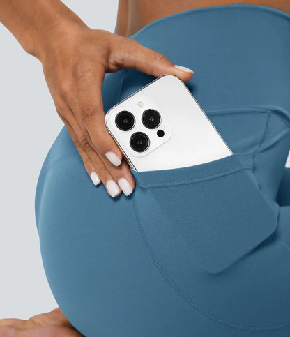 SoftlyZero™ Crossover Pocket Plain Leggings