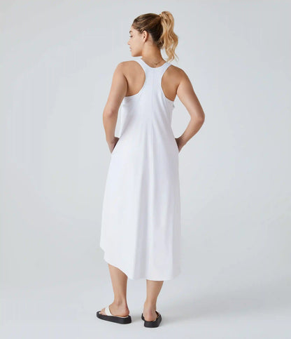 Breezeful™ RacerPocket High Low Flowy Midi Quick Dry Casual Dress