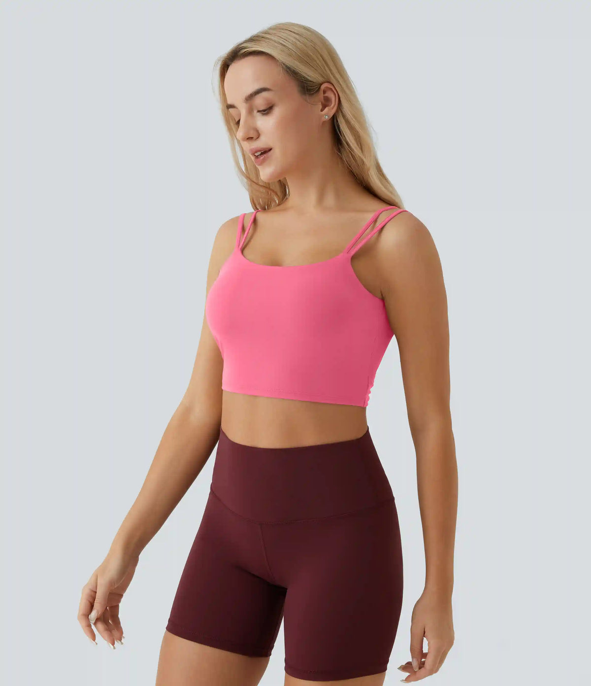 Double Straps Cropped Yoga Tank Top