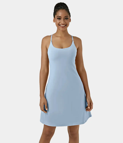 SoftlyZero™ Airy Cut Out 2-in-1 Pocket InstantCool Longer Active Dress