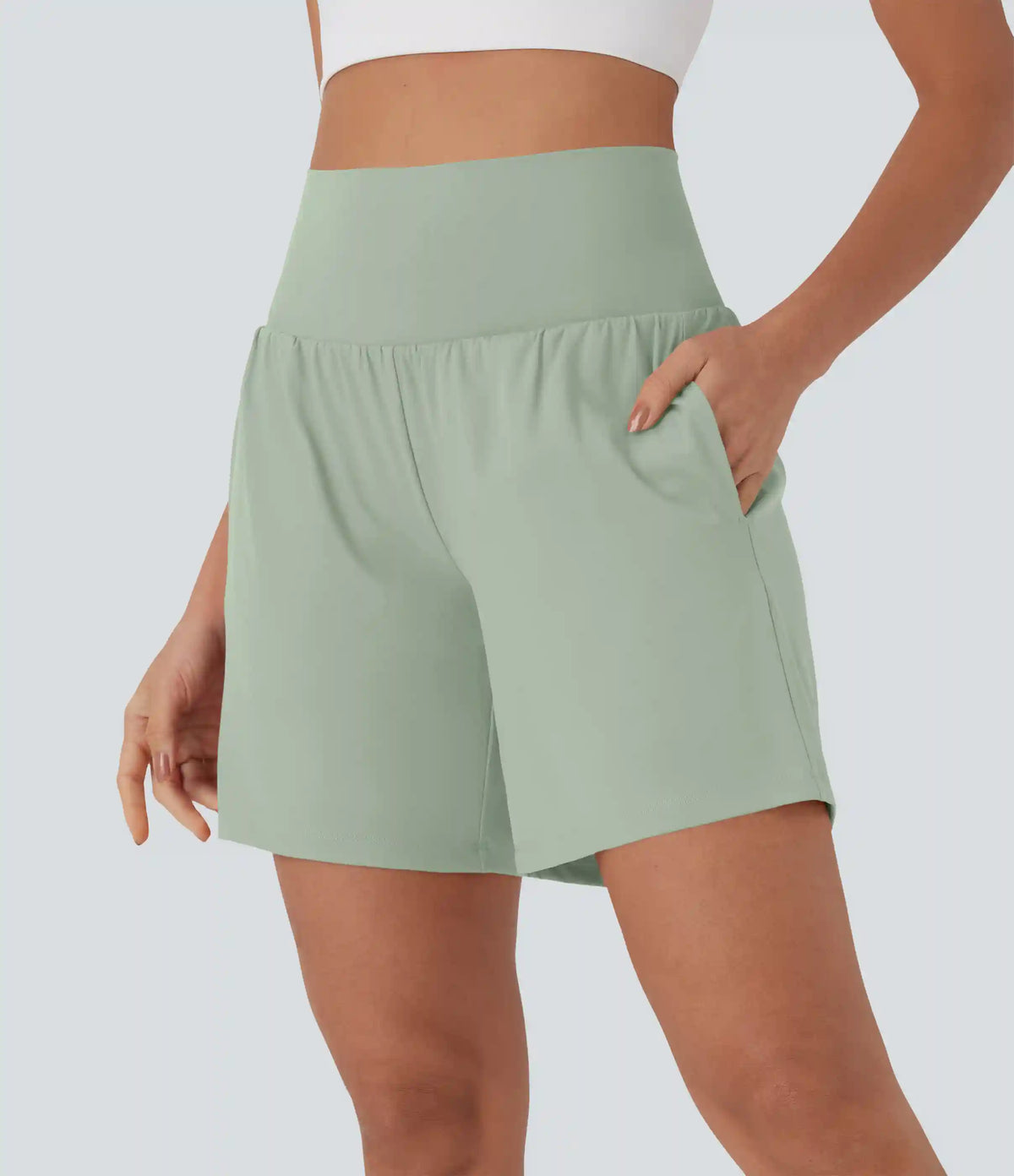 SoftlyZero™ Airy Super High Waisted 2-in-1 InstantCool Yoga Shorts 7" with Pockets