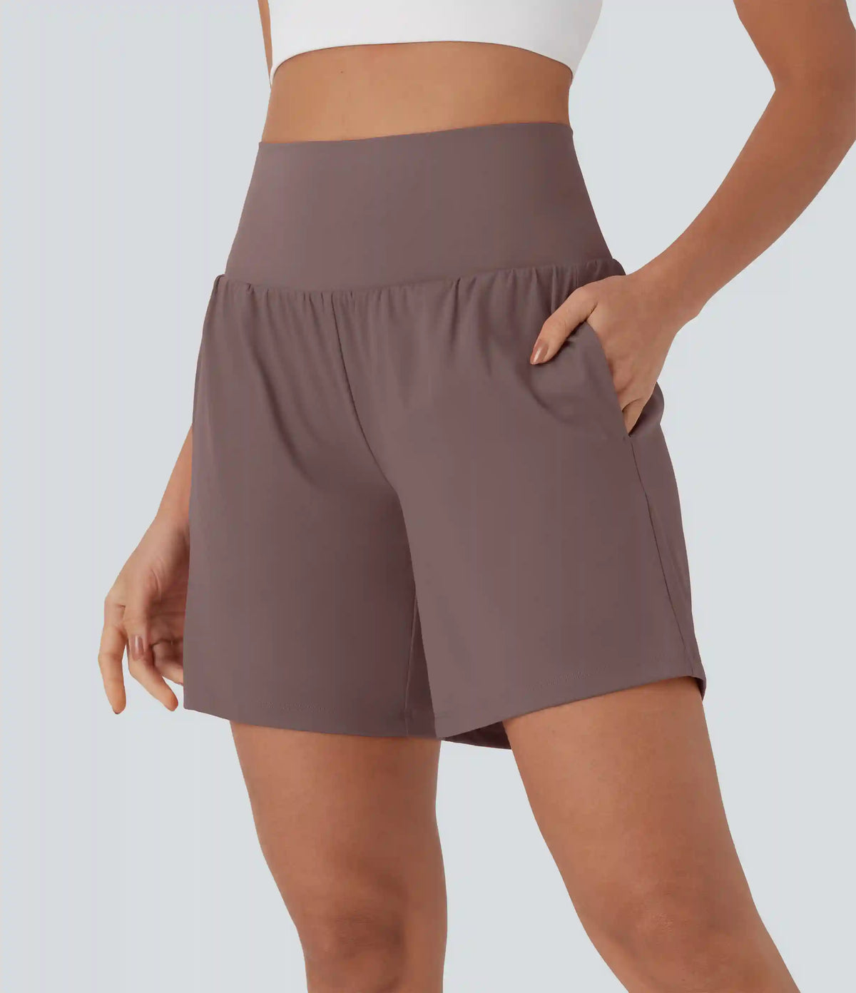 SoftlyZero™ Airy Super High Waisted 2-in-1 InstantCool Yoga Shorts 7" with Pockets
