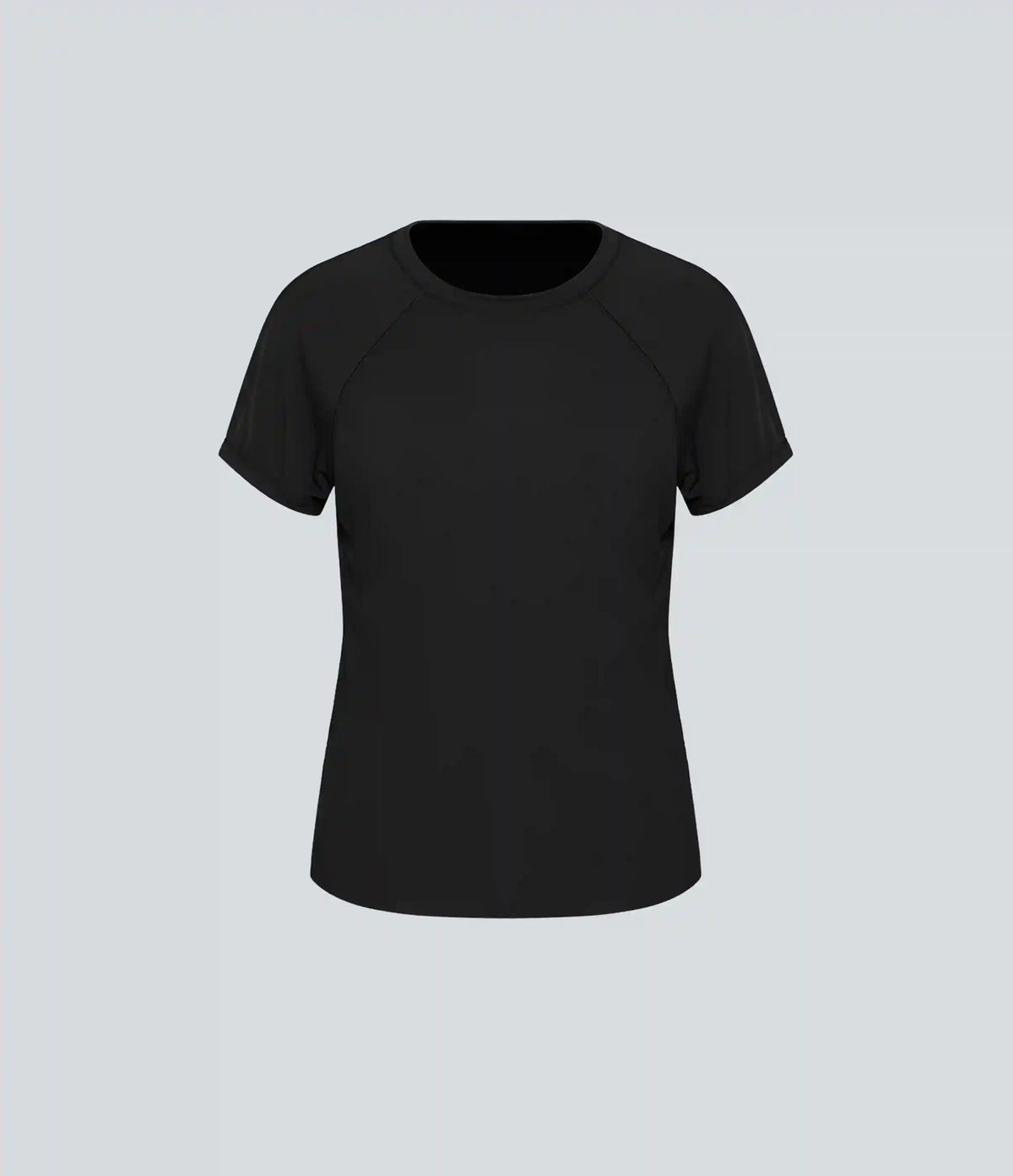 Contrast Mesh Hem Short Sleeve InstantCool Yoga Sports Top-UPF50+