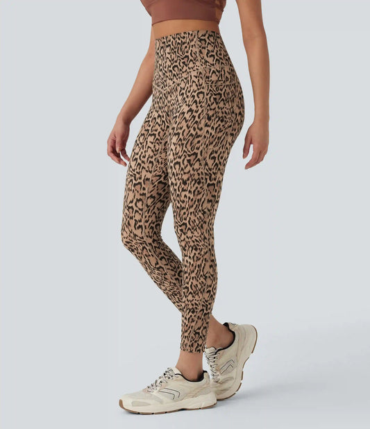 Halara UltraSculpt™ Leopard Print High Waisted Tummy Control Yoga Leggings with Pockets