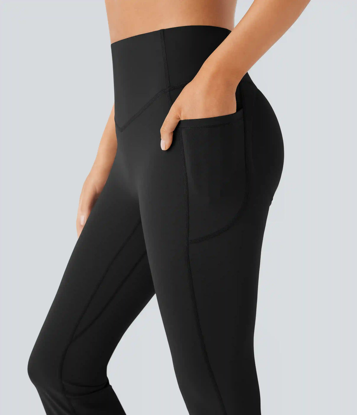 Halara UltraSculpt™ High Waisted Scrunch Butt Lifting Tummy Control Pocket Shaping Yoga Bootcut Leggings